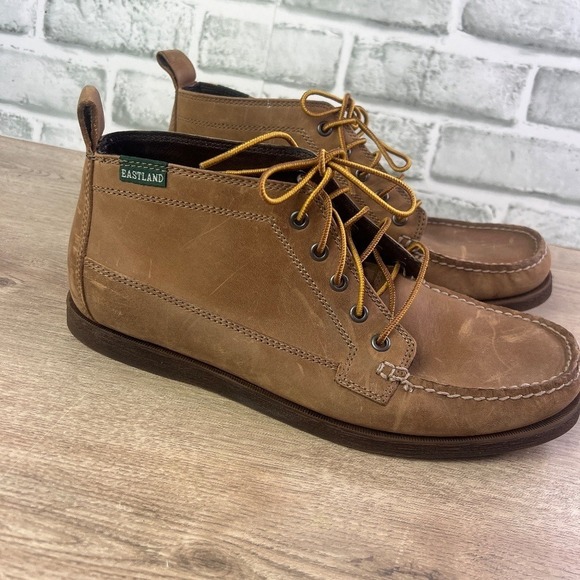 Eastland Seneca Camp Moc Chukka Boots Brown Leather Size 10.5‎